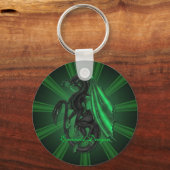 Green Emerald Dragon Sleutelhanger (Voorkant)