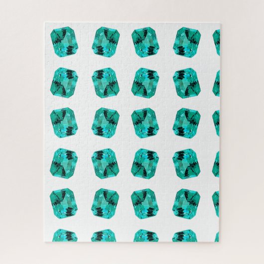 Green Emerald Gemstone Legpuzzel (Verticaal)