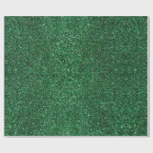 Green Emerald Glitter Sparkle Glam Elegant Cadeaupapier (Vlak)