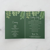 Green Emerald Groen Bruiloft Orde van Service Programma (Binnen)