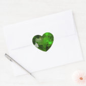 Green Emerald Heart Sticker (Envelop)