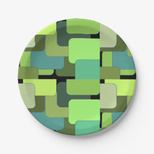 Green Emerald Limoen Jade Modern Abstract Papieren Bordje
