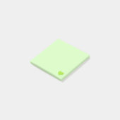 Green Emoji Heart Post-it® Notes (Schuin)