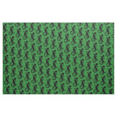 Green en Black Gecko Lizard Stof (Fat Quarter)