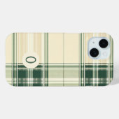  Green en Cream Plaid Telefoonhoes Case-Mate iPhone Case (Achterkant (horizontaal))