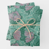 Green en Red Wreath Pattern (door William Morris) Inpakpapier Vel (In situ)