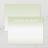 Green en White Ombre Notitiekaartje (Voorkant / Achterkant)