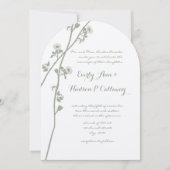 Green Enchantment Wildflower Bloom Wedding Kaart (Voorkant)