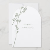 Green Enchantment Wildflower Bloom Wedding Kaart (Achterkant)