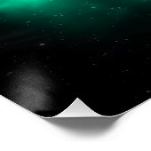 Green Energy Galaxy Art Glossy Poster (Coin)