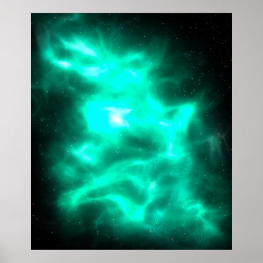 Green Energy Galaxy Art Poster (Devant)
