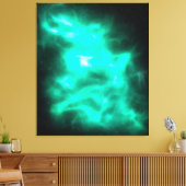 Green Energy Galaxy Art Stretched Canvas Afdruk (Insitu (Woonkamer))
