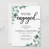 Green Engagement Party Uitnodiging (Voorkant)