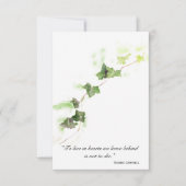 Green English Vine Merci pour votre sympathie (Devant)