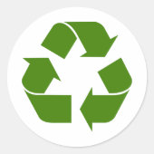 Green Environment Earth Day Klimaatverandering Rec Ronde Sticker (Voorkant)