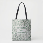 Green environmental Tote bags Draagtas (Voorkant)