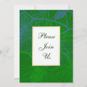 Green et Blue Pine sur mesure Invitation de vacanc