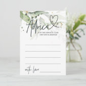 Green Eucalyptus Baby shower Conseils Carte de jeu (Debout devant)