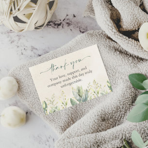 Green Eucalyptus Baby shower Merci Cartes