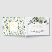 Green Eucalyptus Bienvenue Mariage Foil Guestbook (Complet)