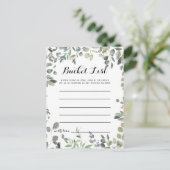 Green Eucalyptus Foliage Delight Bucket List Carte (Debout devant)