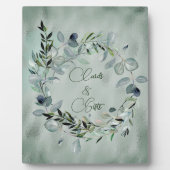 Green Eucalyptus Greenery Gold Lijst Fotoplaat (Voorkant)