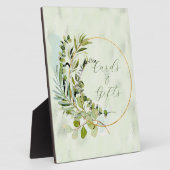 Green Eucalyptus Greenery Gold Lijst Fotoplaat (Zijkant)