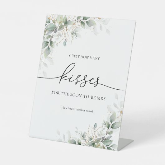 Green Eucalyptus Invité Combien de baisers Signe (Recto)