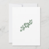 Green Eucalyptus Leaves Wedding Kaart (Achterkant)