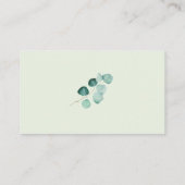 Green Eucalyptus+Luxe Calligraphie Détails Cartes (Dos)