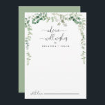 Green Eucalyptus Mariage Bonne demande Carte conse<br><div class="desc">Cette carte de conseil aux mariages d'eucalyptus vert est parfaite pour un mariage moderne. Le design se compose d'aquarelles dessinées à la main par d'élégantes branches d'eucalyptus botaniques et de feuilles, décorant des cadres géométriques. Ces cartes sont parfaites pour un mariage, une douche nuptiale, un baby shower, une fête de...</div>