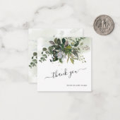 Green Eucalyptus Merci carte de note (Devant/Arrière en situation)