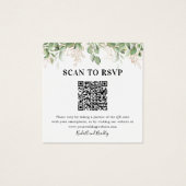 Green Eucalyptus QR Code photo Mariage RSVP (Devant)