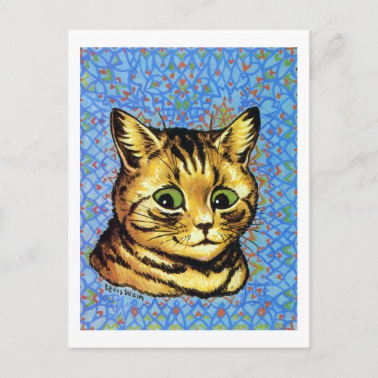 Green Eye Cat, Louis Wain Briefkaart (Voorkant)
