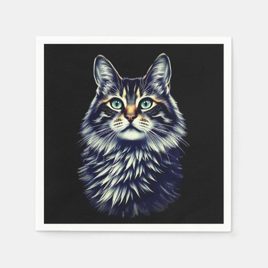 Green Eye Cat Servet (Voorkant)