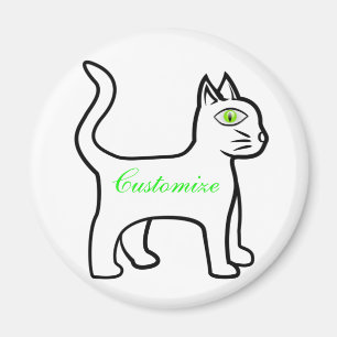 Green-eye Cat Thunder_Cove Magneet