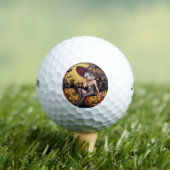 Green Eye Halloween Witch voor Jack-O-Lantern Golfballen (Insitu Shirt)