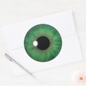 Green Eye Iris Cool Eyeball Custom Ronde Stickers (Envelop)