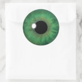 Green Eye Iris Cool Eyeball Custom Ronde Stickers (Tas)