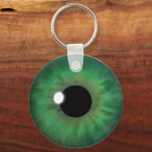 Green Eye Iris Eyeball Cool Custom Round Sleutelha Sleutelhanger (Voorkant)