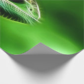 Green Eye Lime Green Lizard Cadeaupapier (Hoek)