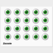 Green Eye Ronde Sticker (Vel)