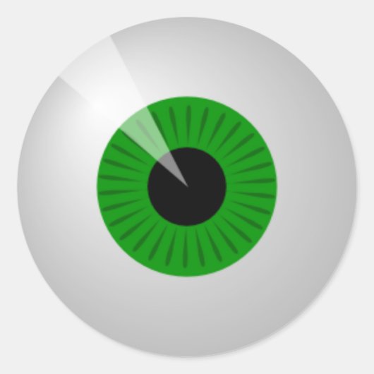 Green Eye Ronde Sticker (Voorkant)