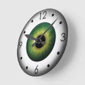 Green Eyeball Iris Eye Custom Medium Ronde Klok (Hoek)