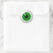 Green Eyeball Ronde Sticker (Tas)