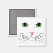 Green Eyed Cat Magnet Magneet (Voorkant / Achterkant)