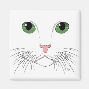 Green Eyed Cat Magnet Magneet