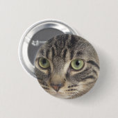 Green Eyed Cat Ronde Button 5,7 Cm (Voorkant /achterkant)