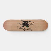 Green Eyed Cat Rustic Skateboard (Horizontaal)