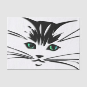 Green Eyed Cat Tissuepapier